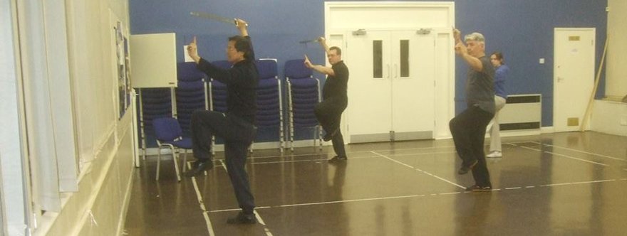 Liming Yue teaches sword form